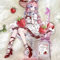 Kokomi Furina Dessert Standing Anime KeyChain Yuan Shen Men Key Chain for Women Cartoon Figure Acrylic Keyring Pendant Gifts