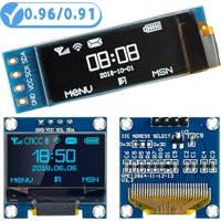 0.91inch 0.96 inch oled IIC Serial White OLED Display Module 128X64 I2C SSD1306 12864 LCD Screen Board For Arduino
