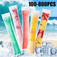 Clear Plastic Crushed Ice Bags for DIY Frozen Treats Yogurt Tube Ice Pop Molds Freezer-Friendly Packaging for Homemade