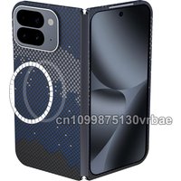 600D Real-thin Carbon Fiber Phone Case for google pixel 10 pro fold case Aramid Fiber fabric thinhard Magnetic balck Slim light