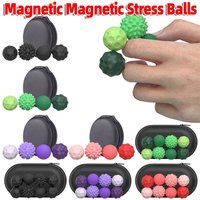 4/8Pcs Silicone Magnetic Sensory Toys Fidget Toys Decompression Stress Relief Balls for Adults & Teens with Autism ADHD Anxiety