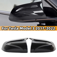 For Tesla Model 3 2016 2017 2018 2019 2020-2023 Car Replacement Rearview Mirror Cover Look Side Wing Mirror Caps OX Hron Style