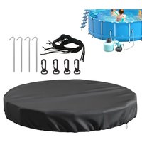 Silver-coated Waterproof Oxford Cloth Outdoor Round Pool Cover/Dust Protector With Drawstring and Ground Pegs Hot Bath Cover