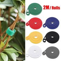 1/2pcs Green Garden Twine Nylon Plant Ties Hook Loop Bandage Bamboo Cane Wrap Support Reusable Durable Garden Accessories