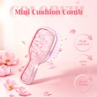 Mini Hair Brush Set Elastic Cushion Rounded Comb Teeth Compact Portable Hair Detangling Brush for Women Daily Hair Care