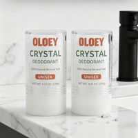120G Mineral Crystal Deodorant Stones– All Natural Deodorant for Women & Men, Unscented Mineral Salt Deodorant