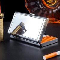 Fashion Pocket Thin Metal Cigarette Case Ice Mirror Cigarette Boxes 16/20 Capacicty Anti-crushing Holders Smoking Boxes