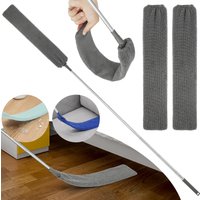 Gap Dust Cleaner, einziehbare Mikrofaser, flexible, lange, flache Gap Duster-Bürsten mit ausziehbarer Stange, Haushaltsreinigungswerkzeuge