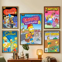 Anime T-The Simpson Family Poster Art With Prints Home Bedroom Living Room Decoration Gift