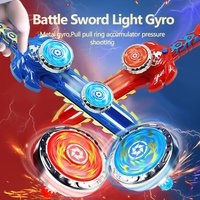 1pcs new sword-shaped gyro toy multiplayer interactive game alloy launcher holiday gift (accessories color random matching)