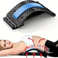 Multi Functional Back Waist and Neck Massager Adjustable Stretching Device Lumbar and Cervical Spine Support Fitness Tool