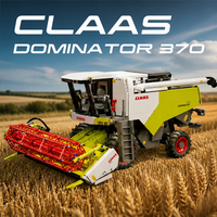 Moissonneuse-batteuse CLAAS Dominator 370 à l'échelle 1:17 avec moteur, blocs de construction, véhicule de transport technique, kit de modèle en briques, cadeau DIY pour adultes, 4567 pièces