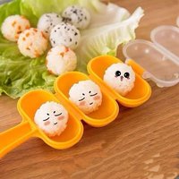 2pcs DIY Rice Ball Maker Shake Mold Portable Sushi Rice Ball Shaper Rice Ball Making Tool for Kitchen Bento Accessory