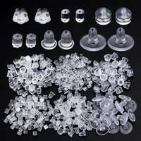 200-1000pcs Soft Rubber Ear Plugs Transparent Earring Back Stopper Studs for Stud Earrings DIY Silicone Plug Back Stoppers