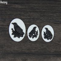 20pcs Resin Corvid Bird Cameo Bead 13x18mm 18x25mm Wholesale Lot DIY For Earrings Ring Necklace Bracelet Fashion Animal Jewelry