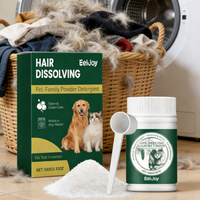 Lessive EelJoy pour propriétaires d'animaux, soin des tissus, éliminateur d'odeurs, poudre nettoyante, anti-décoloration, détachant pour vêtements d'animaux, 100g