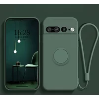 Soft Liquid Silicone Magnetic Ring Holder Case For Google Pixel 9 8 8A 7 Pro XL 7A 6A Skin Feel Shockproof Durable Cover Funda