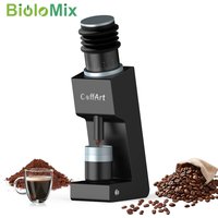 BioloMix Solid all-metal Pro-grade Precision Electric Coffee Grinder, 7-core 48mm Gold Titanium-Plated Burr for Home, Café Use