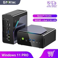 GMKtec K12 Gaming Mini PC AMD Ryzen 7 H255(Upgraded 8745HS) Dual 2.5G LAN Desktop Mini Computers WiFi 6E/BT5.2 USB-C Barebone