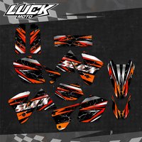 For KTM EXC 250 300 350 400 520 MXC 200 300 2001 2002 Motorcycle Graphic Background Decals Stickers kits Customize Name Number