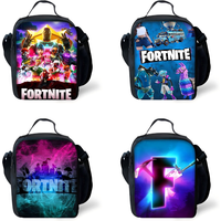 Popular Game FortniteS Child Insulated Large Capacity Bag for Boy and Girl Student Outdoor Resuable Thermal Cooler Lunch Box