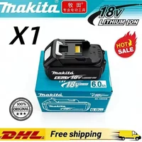 100% Genuine Makita 18V 6000mAh Lithium Ion Power Tool Battery LXT Replacement Rechargeable Extended Runtime LED Fast Pro Pro