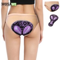 WOSAWE Women Cycling Underwear 3D Padded Shockproof Mountain MTB Bicycle Shorts Riding Bike Sport Underwear Tights Shorts S-2XL