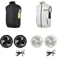 Cooling Vest Ice Fan Vest Heat Resistant Sleeveless Workwear Breathable Wearable Cooling Fan Vests for Outdoor Hot Weather Work