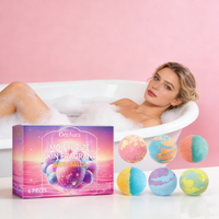 6PCS Colorful Bath Balls Gift Set Deep Moisturizing Skin Exfoliating Reduce Dryness Cheerful Scent Relax Spa Bath Flavor Balls