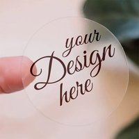 500PCS/Lot Custom Transparent Stickers and Customized Logo Wedding Birthday Gift Box Sticker Personalize Cute Craft Lables