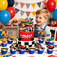 13 Pcs Hot Wheels Cake Topper Hot Wheels Birthday Cake Toppers Hot Wheels Cupcake Toppers for Hot Wheels Birthday Party Supplies