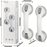 2pcs Shower Handle 12" Grab Bars For Bathtubs And Showers Suction Grab Bar Bathroom Bathtub Bath Handles Handicap Elderly