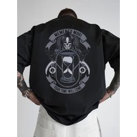 Vintage Retro Memento Mori Men T Shirt Cotton Tee Women Oversized Loose Streetwear Summer Novelty Vintage Harajuku O-Neck Tops