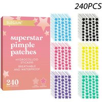200/240pcs Colorful Star Pimple Patches Facial Acne Patches,Concealer Acne Patches Ultra-Thin Face Concealer Cover