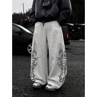 2026 High Street Pants Men Fashion Y2K Sweatpants New Harajuku Hip-Hop Trousers Spring Summer Printed Streetwear Wide-leg Pants