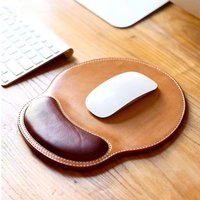 Thickened PU Leather Mouse Pad Gaming Mouse Pad Office Desk Mat Retro Anti-Skid with Comfortable Advanced Wrist Guard