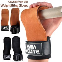 Bench Press Weight Lifting Wrist Hooks Straps Deadlift Gloves and Grip Pads for Fitness Gym Training Dumbbell Pull-Up