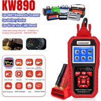 2026 KONNWEI KW890 12V Car OBD2 Battery Tester Auto Diagnostic Tool Battery Match 3in1 Car OBDII Scanner Code Reader KW880 KW870