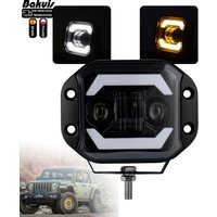 5" Flush Mount LED Work Light Bar Off Road 12V 24V 40W Spot Beam LED Pods Light Bar for Car Truck Atv Jeep Headlight