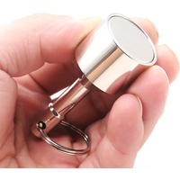 Neodymium Magnet Keychain Magnetic Weight Pendant Strong Magnetic Clasps Stainless Steel Magnet Ring for Necklaces Keychains