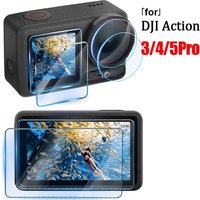 For DJI Osmo Action 5Pro 4 3 Screen Protector Tempered Glass 9H Hardness HD Clarity Anti Fingerprint Explosion Proof Perfect Fit