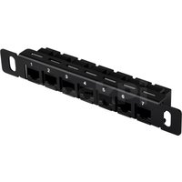 DeskPi RackMate 7 inch 0.5U CAT6 Network Patch Panel with 7 Ports for TT Server Rack/Network Cabinet