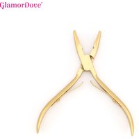 Professional Gold Hair Extension Plier Weft Application Pliers Micro Link Beads Closer Plier