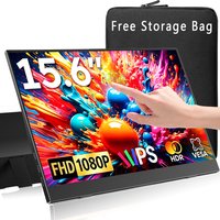 15.6 Inch Portable Touch Monitor 1920*1080P FHD IPS 1000:1 300Nits With Type-C Mini HDMI For Laptop Phone TV XBox PS4/5 Switch