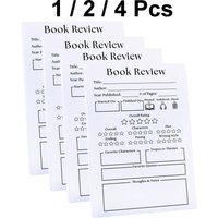 1/2/4 Pcs Fun Book Review Notebook With Sticky Notes, The Perfect Gift For Bookworms And Daily Office Work, 40 Sheets Per Book