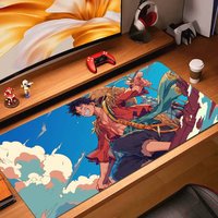 One Piece Monkey D Dragon Anime Gaming Mouse Pad Large Rubber Keyboard Desk Mat With 2MM Stitched Edge Design