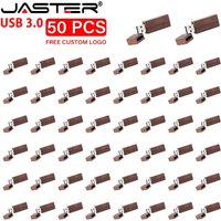 50PCS LOT USB 3.0 Flash Drives 128GB Free Custom Logo Pen Drive 64GB Maple Wood Pretty Box Memory Stick 32GB Business USB Stick