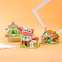 Puzzle 3D fait à la main, modèle de maison, jouets pour enfants garçons et filles, Puzzle en papier, jouets pour bébés, cadeau de noël