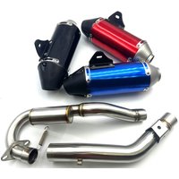AliExpress Stainless 45mm Off-road Motorcycle Exhaust Muffler with Front Link Tube For Honda CRF230 Dirt Bike Exhaust System