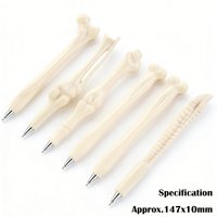 5-10pcs Bone Ballpoint Pen, Creative Novelty Skeleton Hand Pens Black Ink for Halloween, Artist, Nurse, School & Office Party